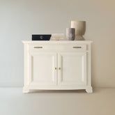 Credenza Classica in Legno di Ciliegio Laccata Bianco Consumato Collezione Arte Piombini Mobili Classici Italiani 8810